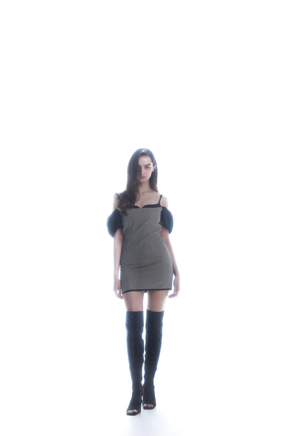 S puff sleeve dress mini