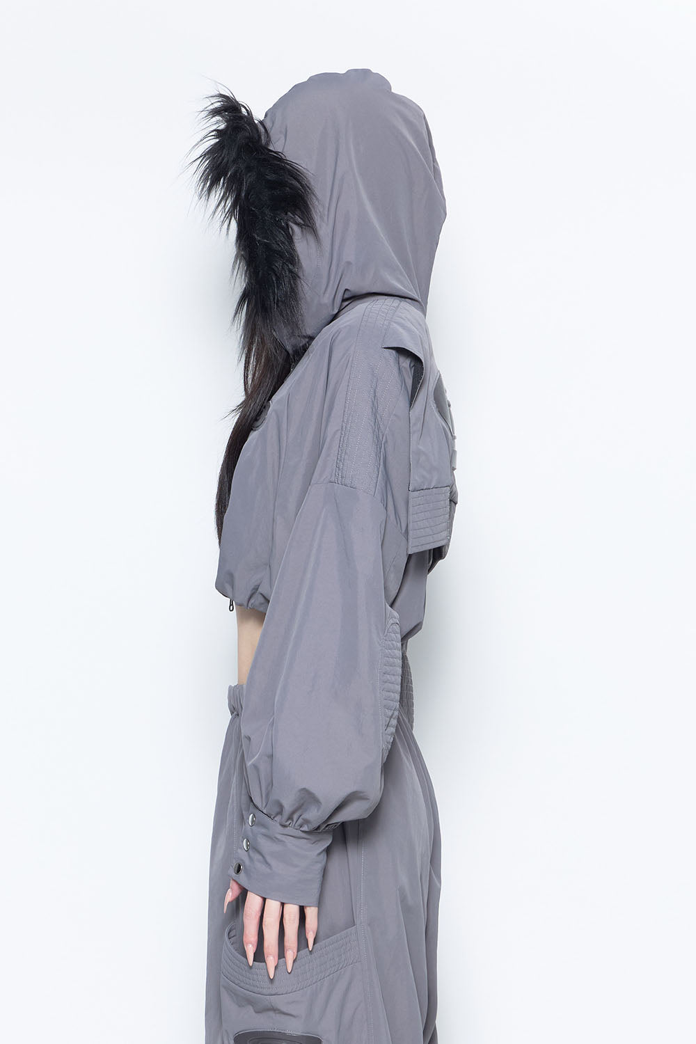 S eyelet nylon jacket