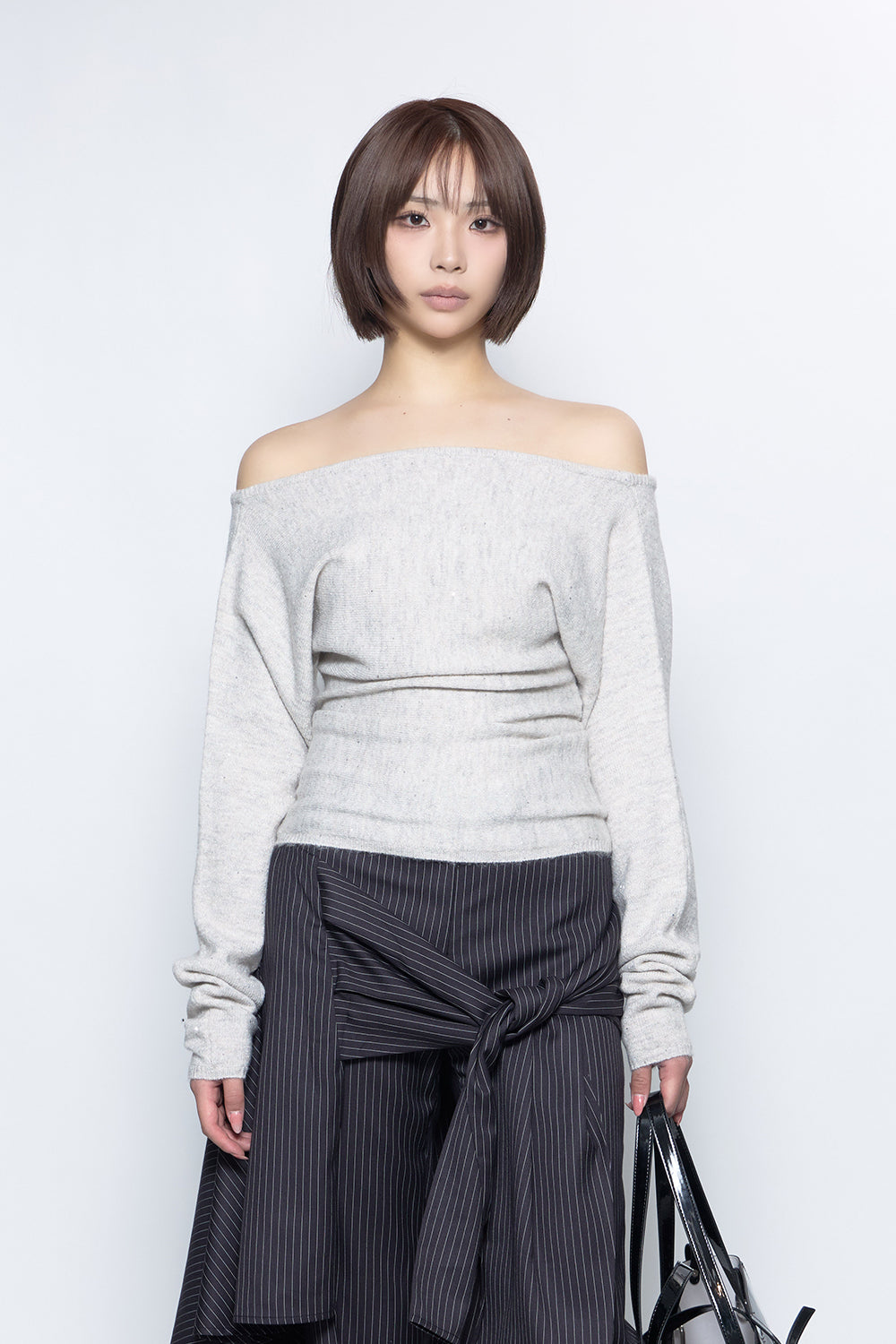 S sequin offshoulder knit