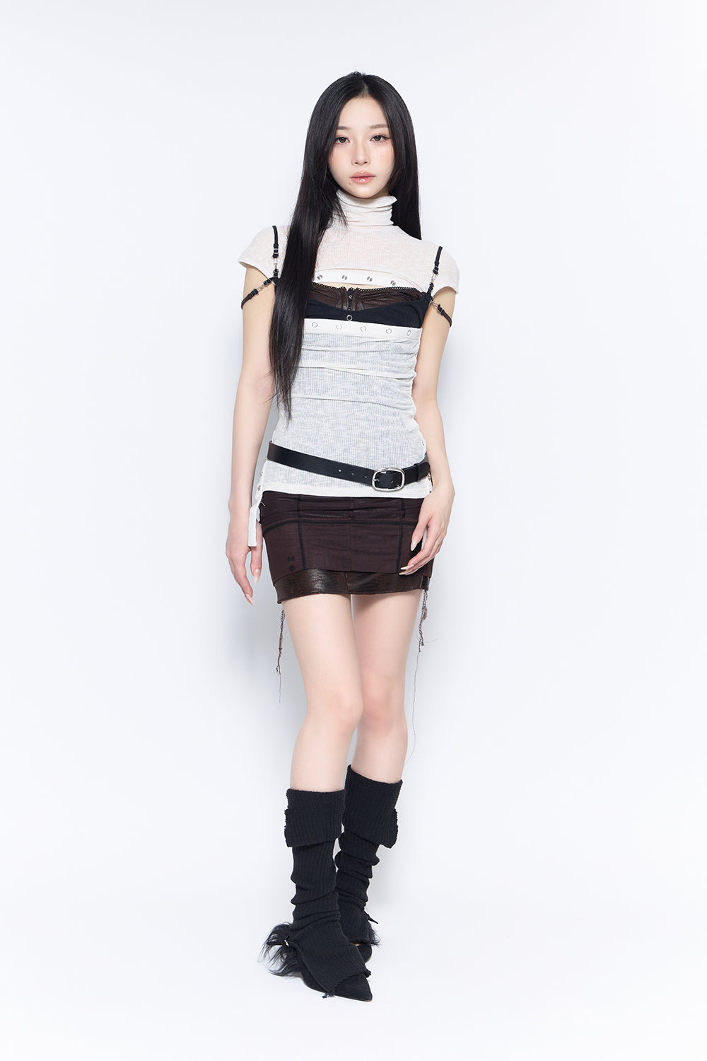veil layered dress mini