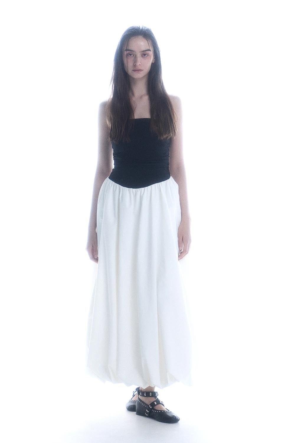 ワンピース THEREDTHREAD S balloon long dress THEREDTHREAD / ザレッドスレッド】S balloon long dress