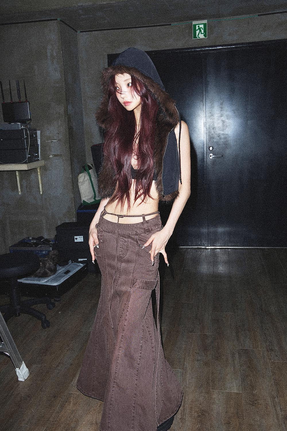 S tail skirt long