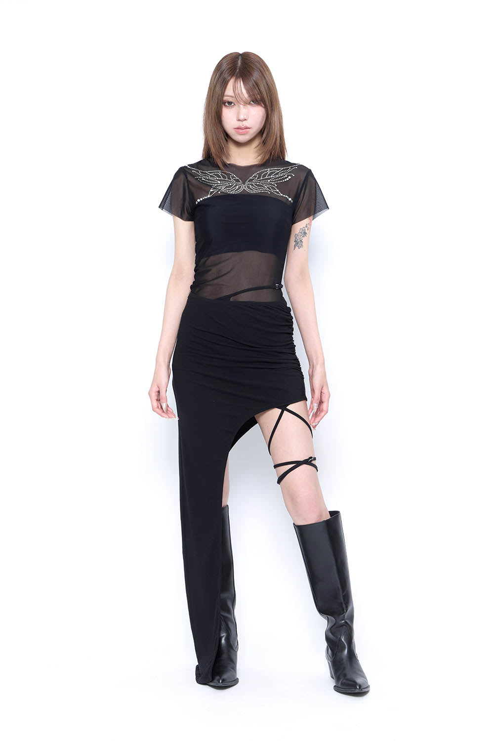 スカート THEREDTHREAD S lace up skirt normal THEREDTHREAD/ザレッドスレッド】S lace up skirt denim