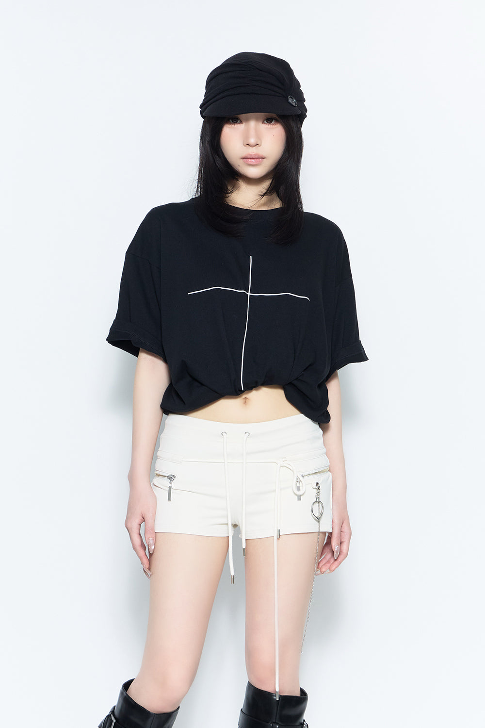 THEREDTHREAD】trace cross big tee