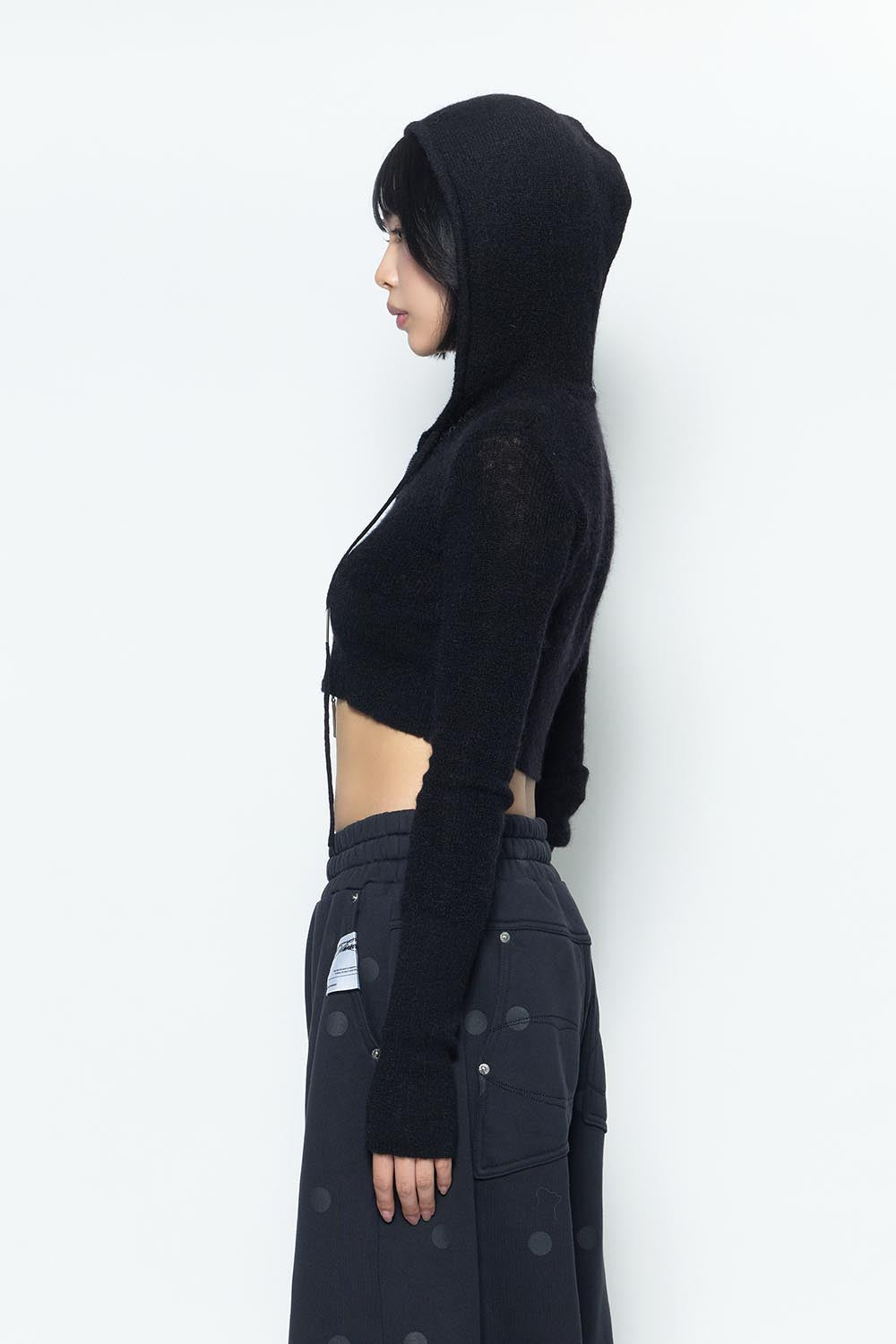 S w zip knit hoodie