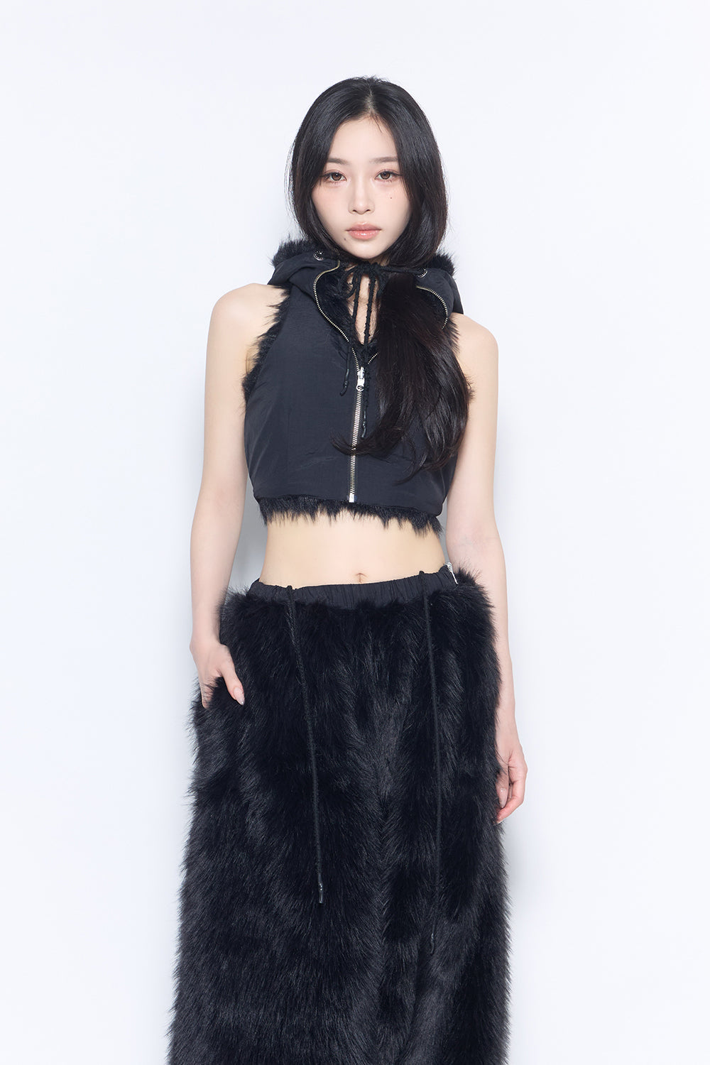 flip fur vest