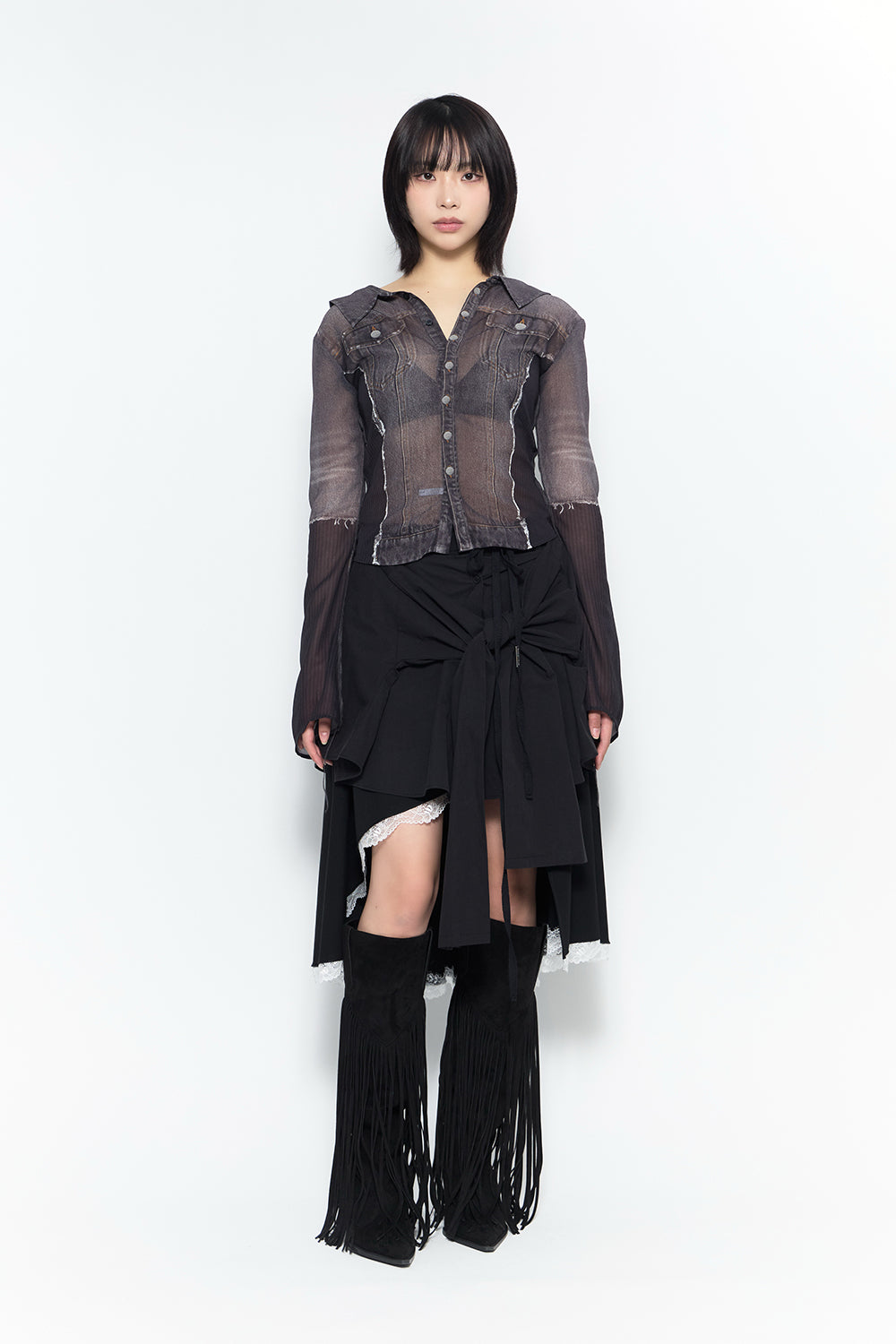 2点まとめてのみ　theredthread 即完♡ インナーセット　スカート theredthread S layered pleats skirt スカート 【公式通販】