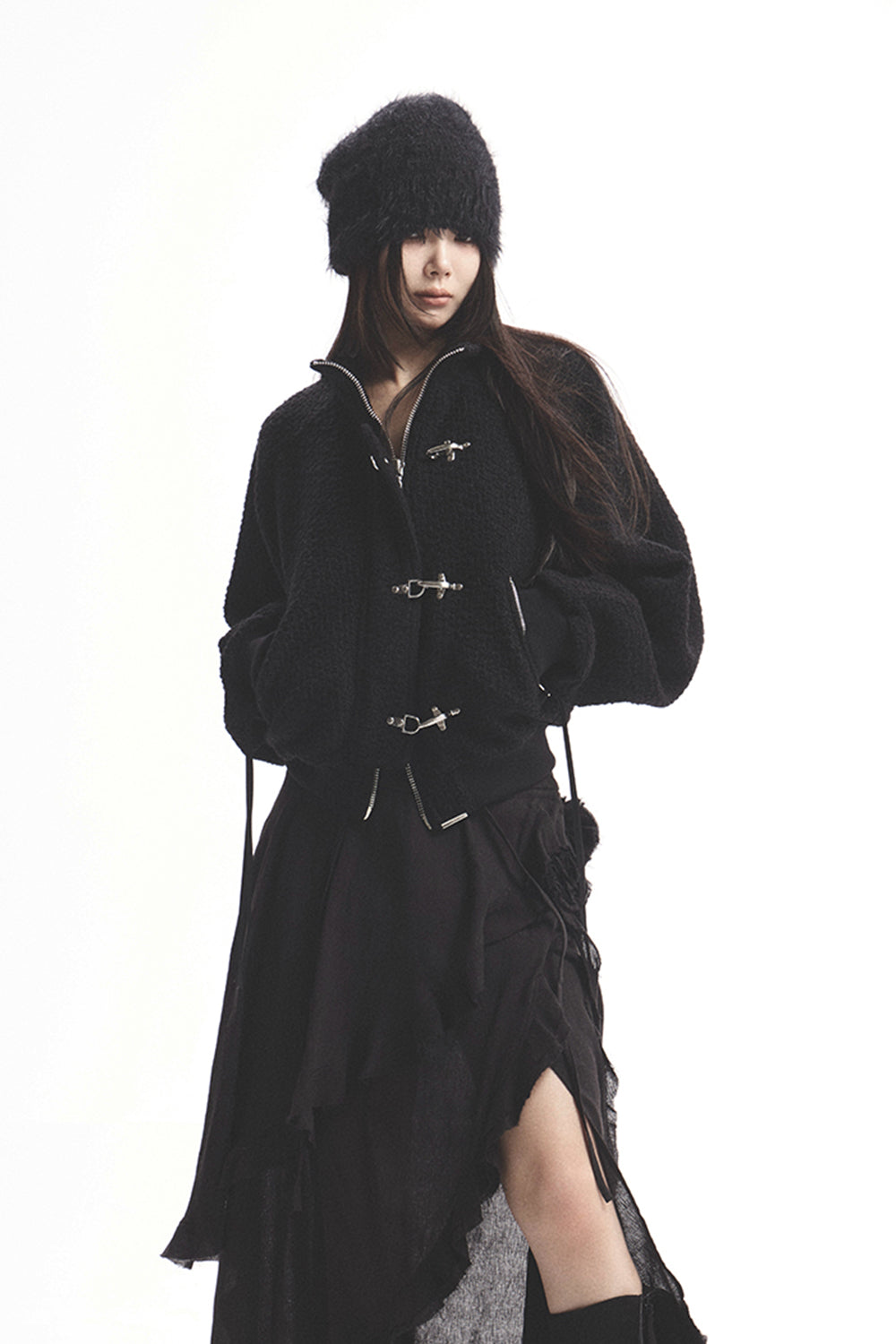 S clasp balloon blouson