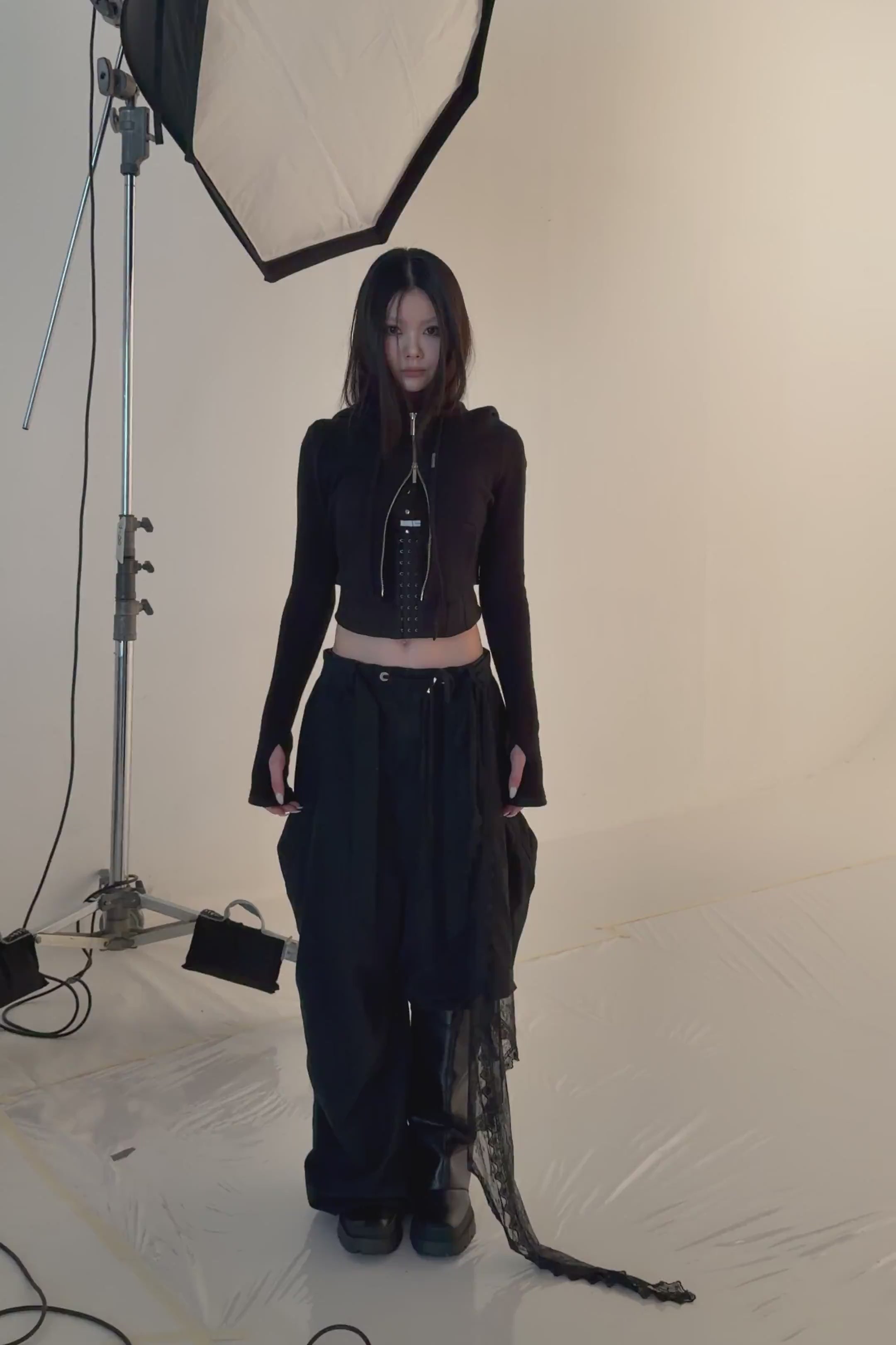 veil cargo pants scarf set