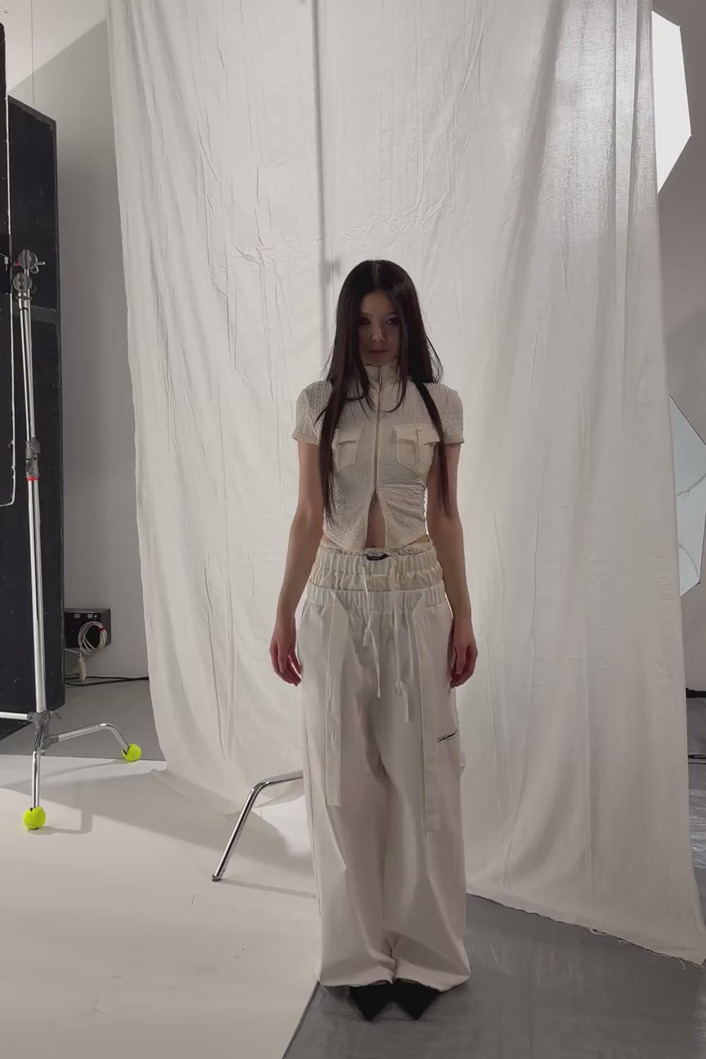 layered waist pants