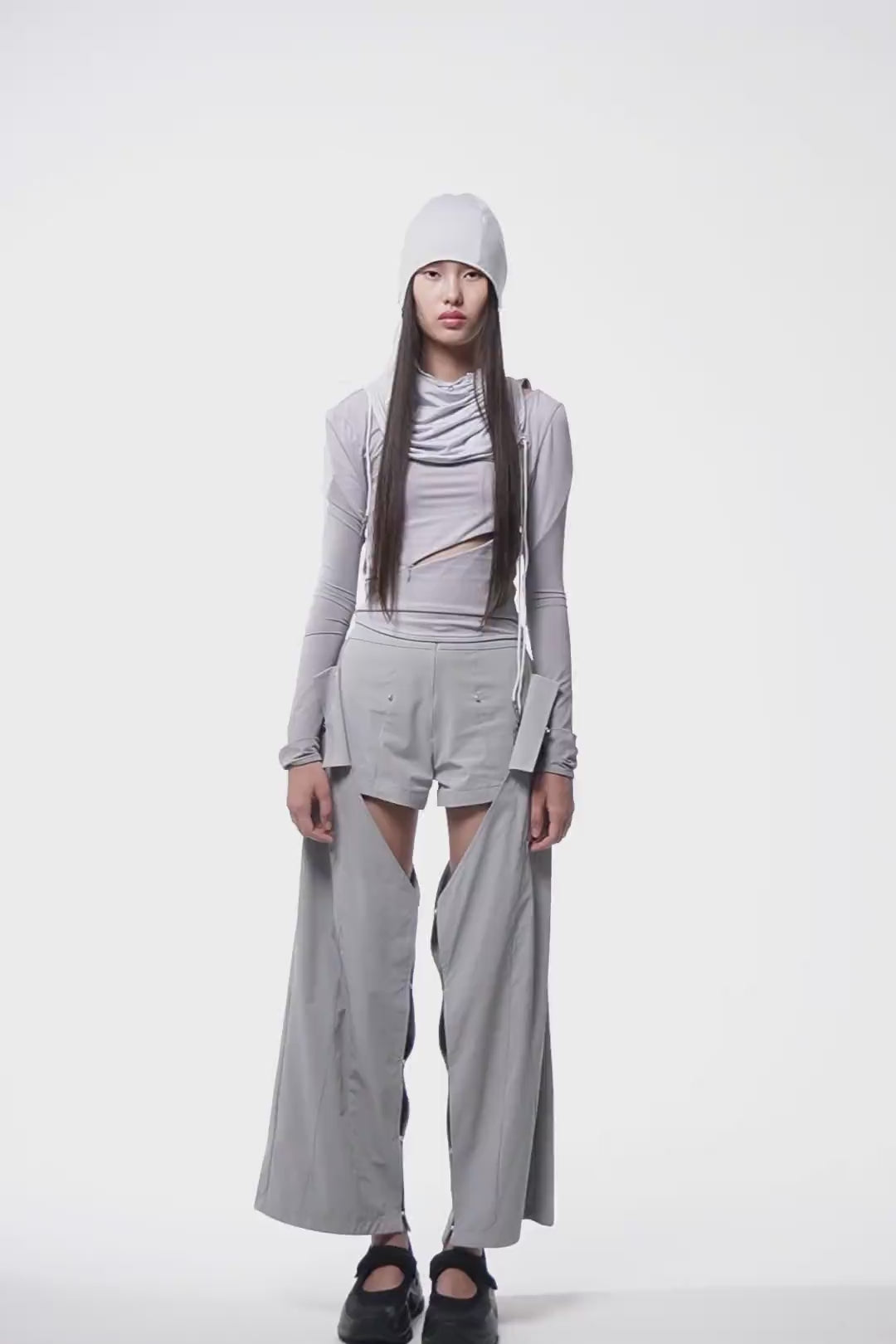 THEREDTHREAD G tech magnet legpants グレー THEREDTHREAD / ザレッドスレッド】G tech magnet tops