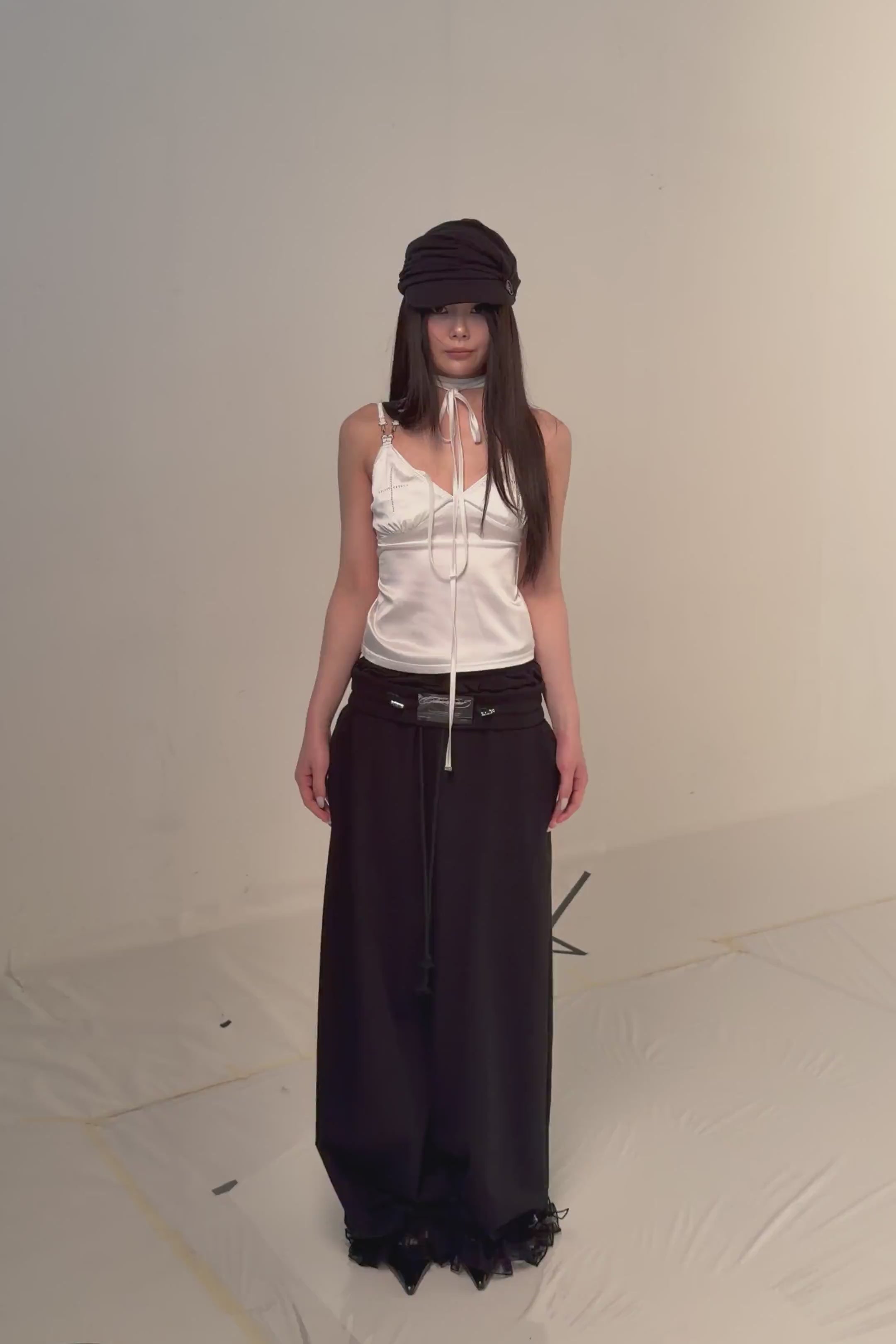 layered sweat pants lace