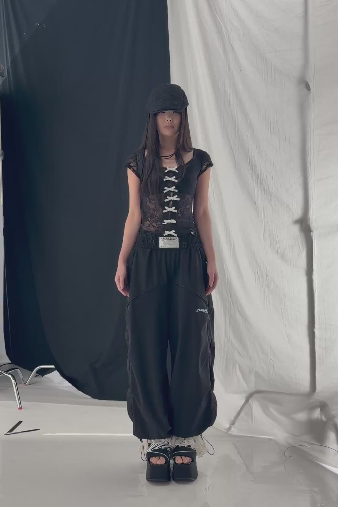 nylon jersey pants lace