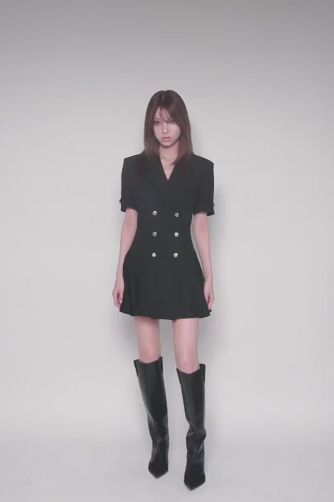 ワンピース theredthread panel jacket dress mini THEREDTHREAD】S panel jacket dress mini