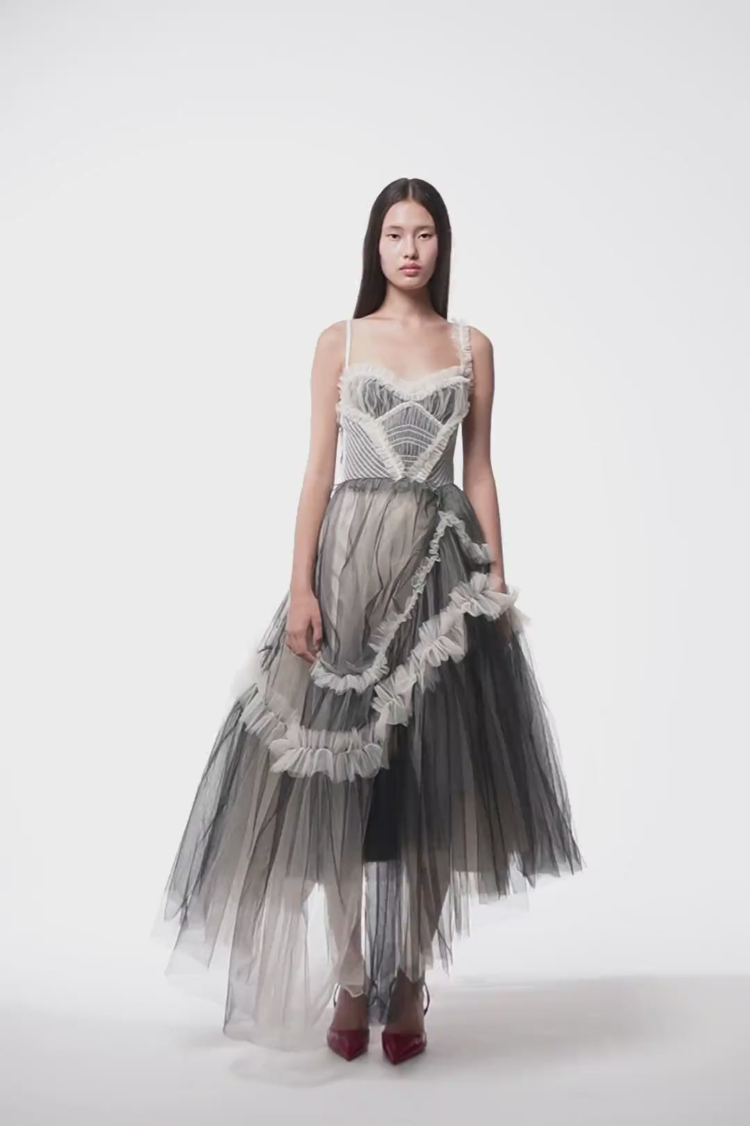 THEREDTHREAD / ザレッドスレッド】S oval pleats dress
