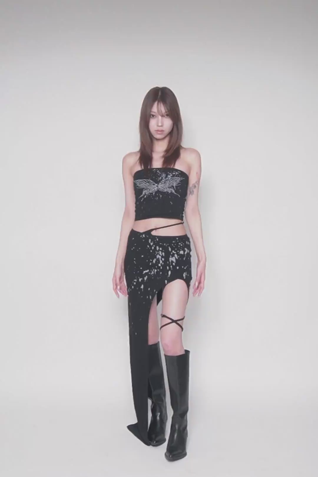 スカート theredthread S curve skirt normal Black スカート theredthread S curve skirt normal Black