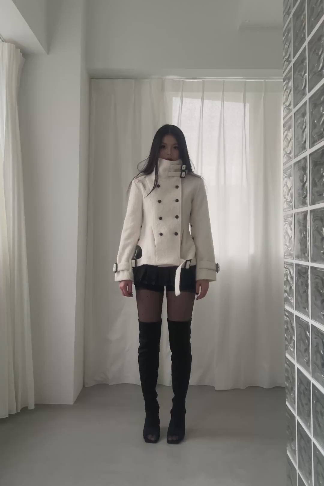 sculpt boucle coat