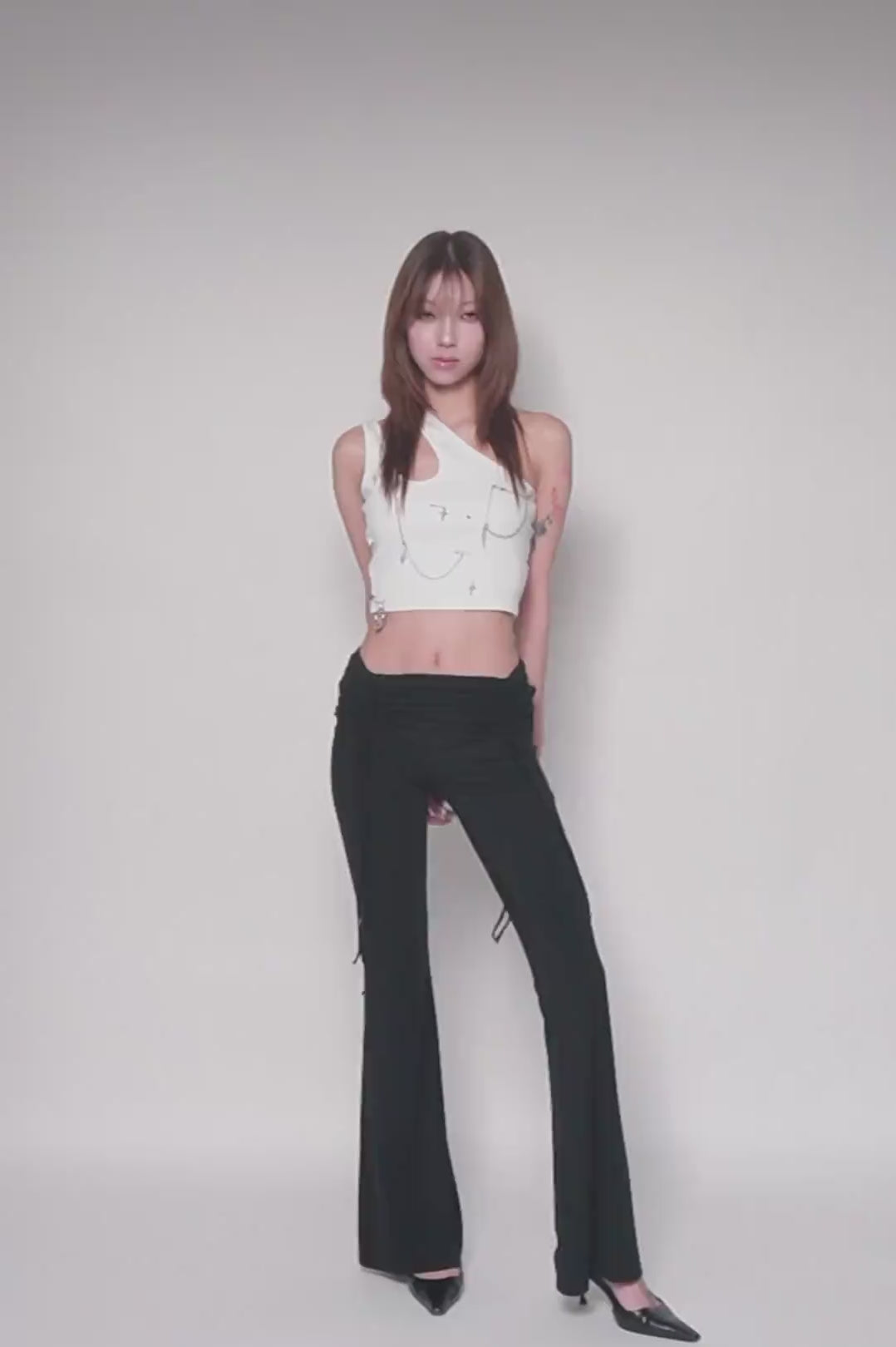 パンツ theredthread S shirring skinny pants THEREDTHREAD / ザレッドスレッド】S shirring skinny pants