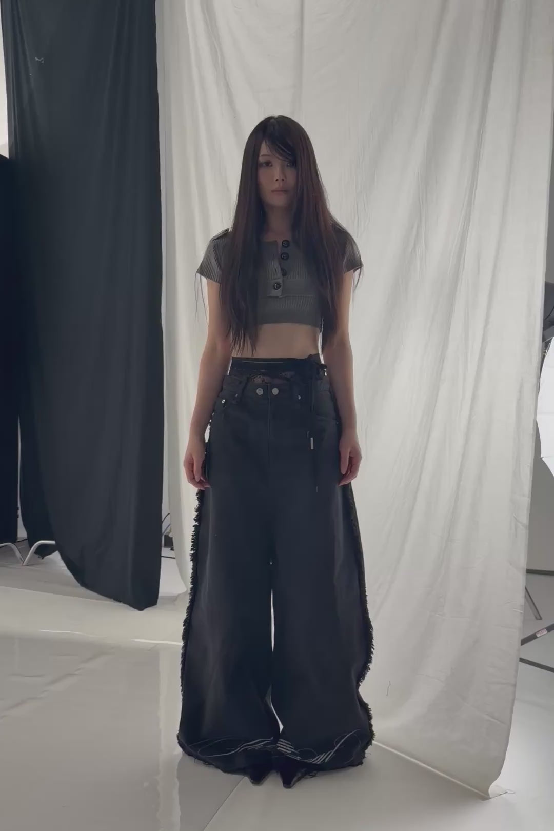 button knit tops