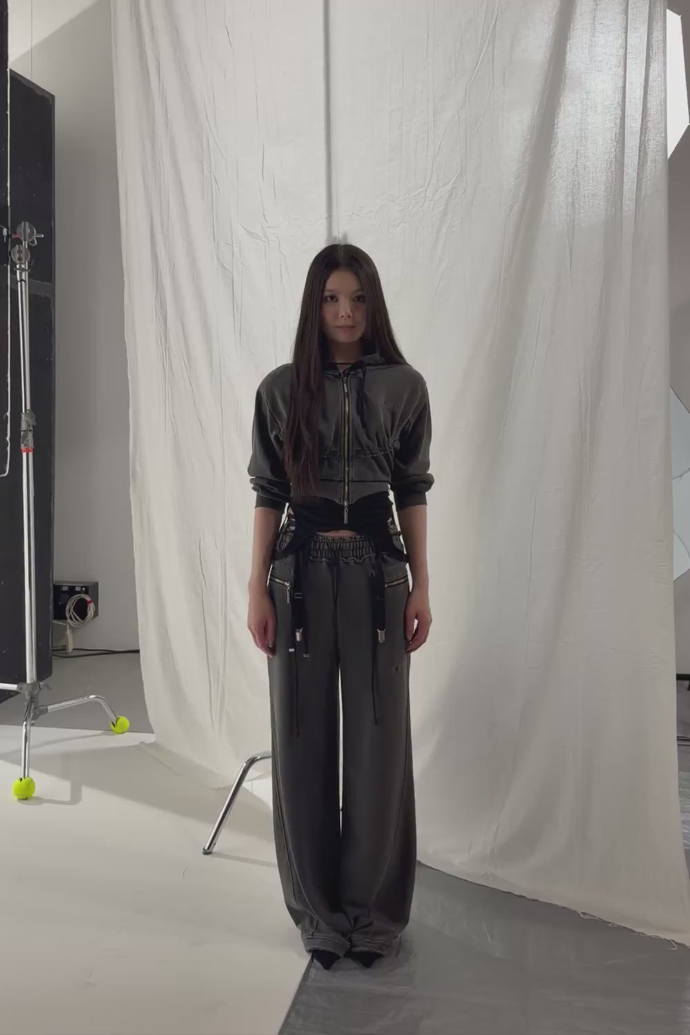 garter zip sweat pants