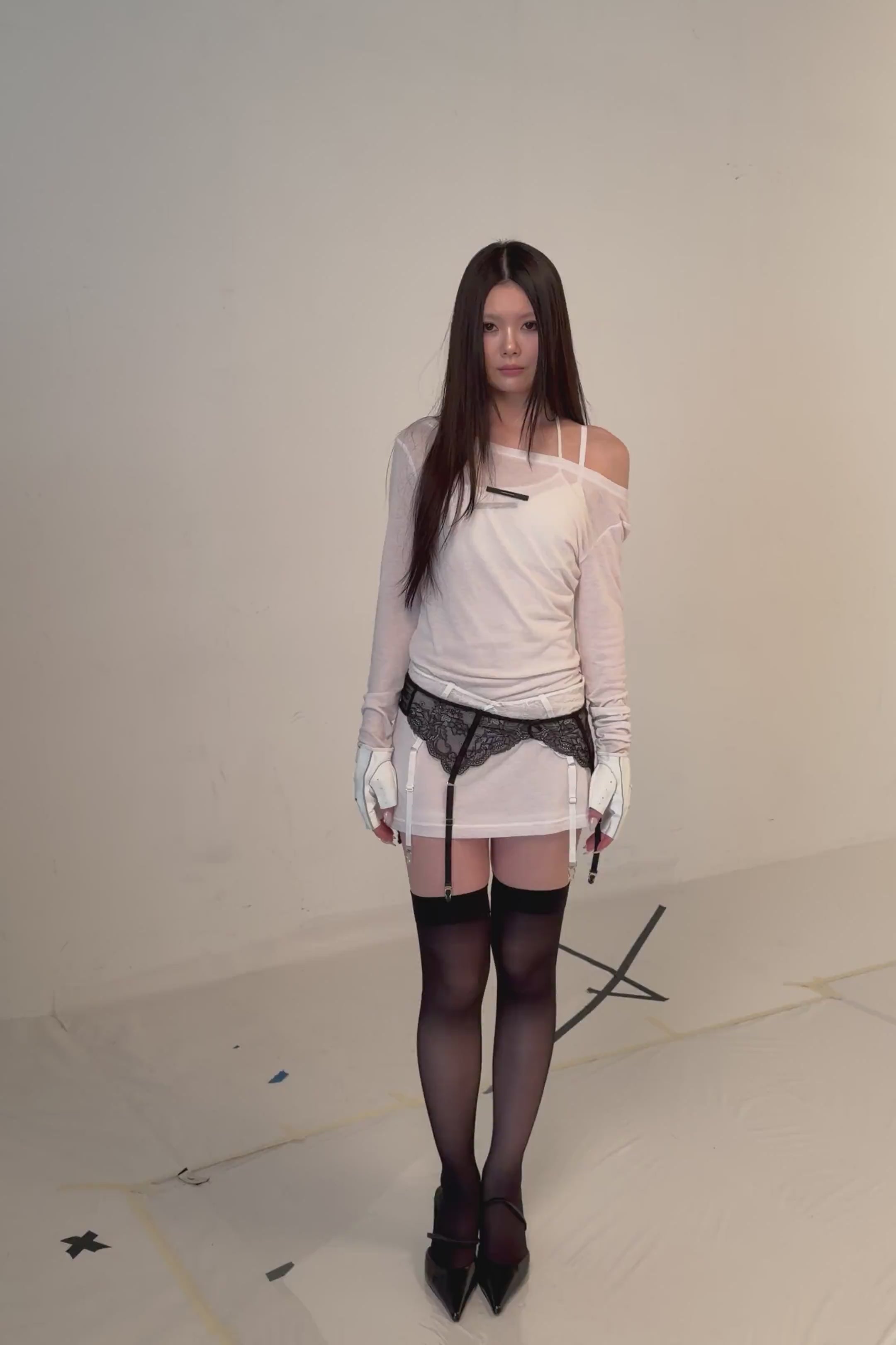 veiled layer dress mini