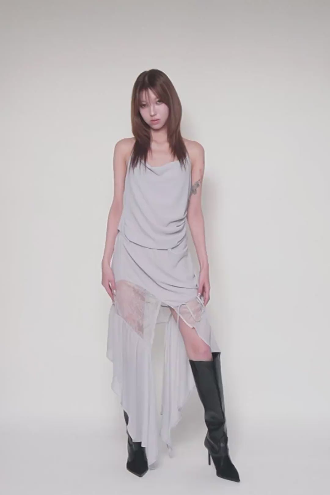 ワンピなど最旬ア！ lace ザレッドスレッド】S / THEREDTHREAD up dress curve ワンピース