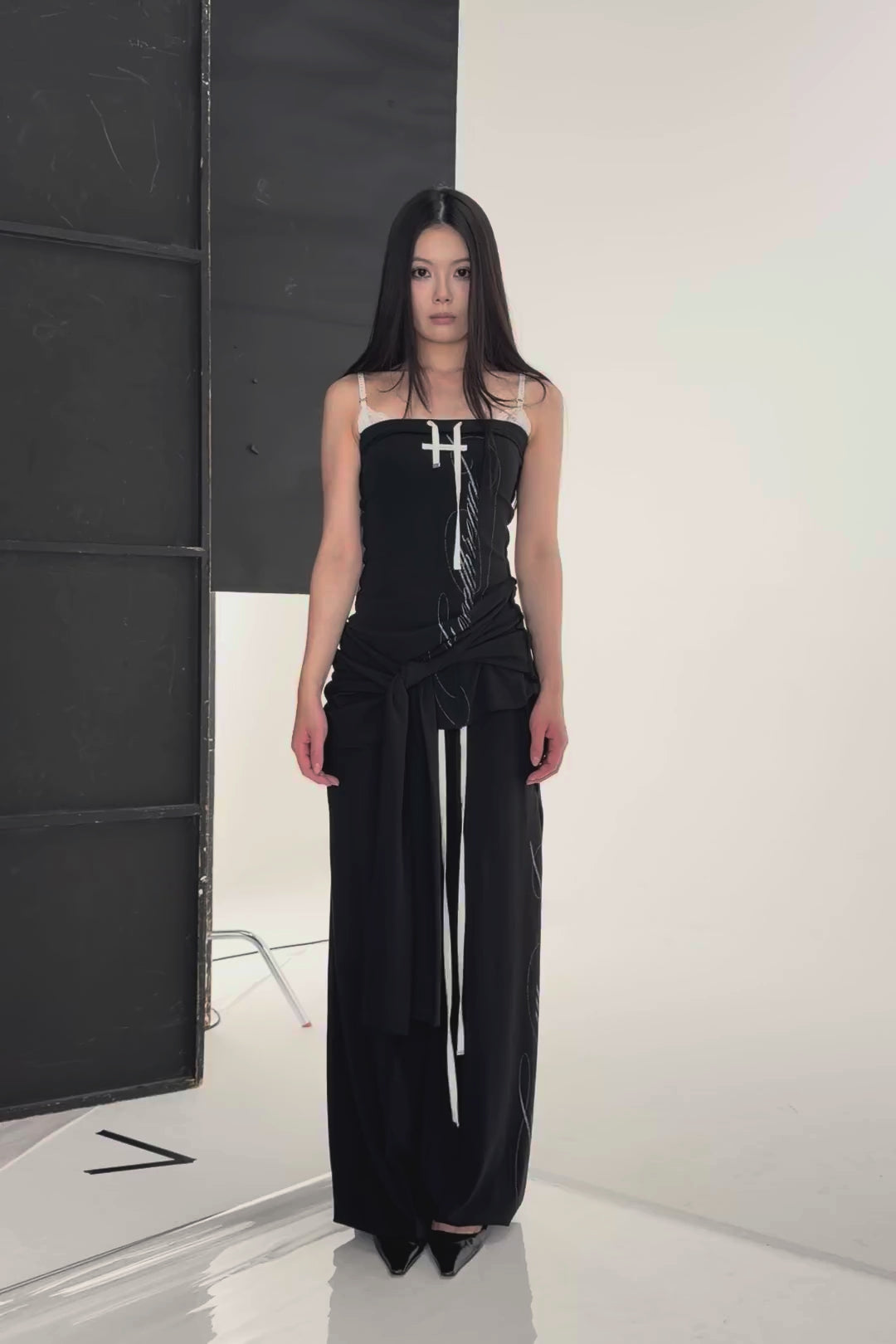 script drape dress mini