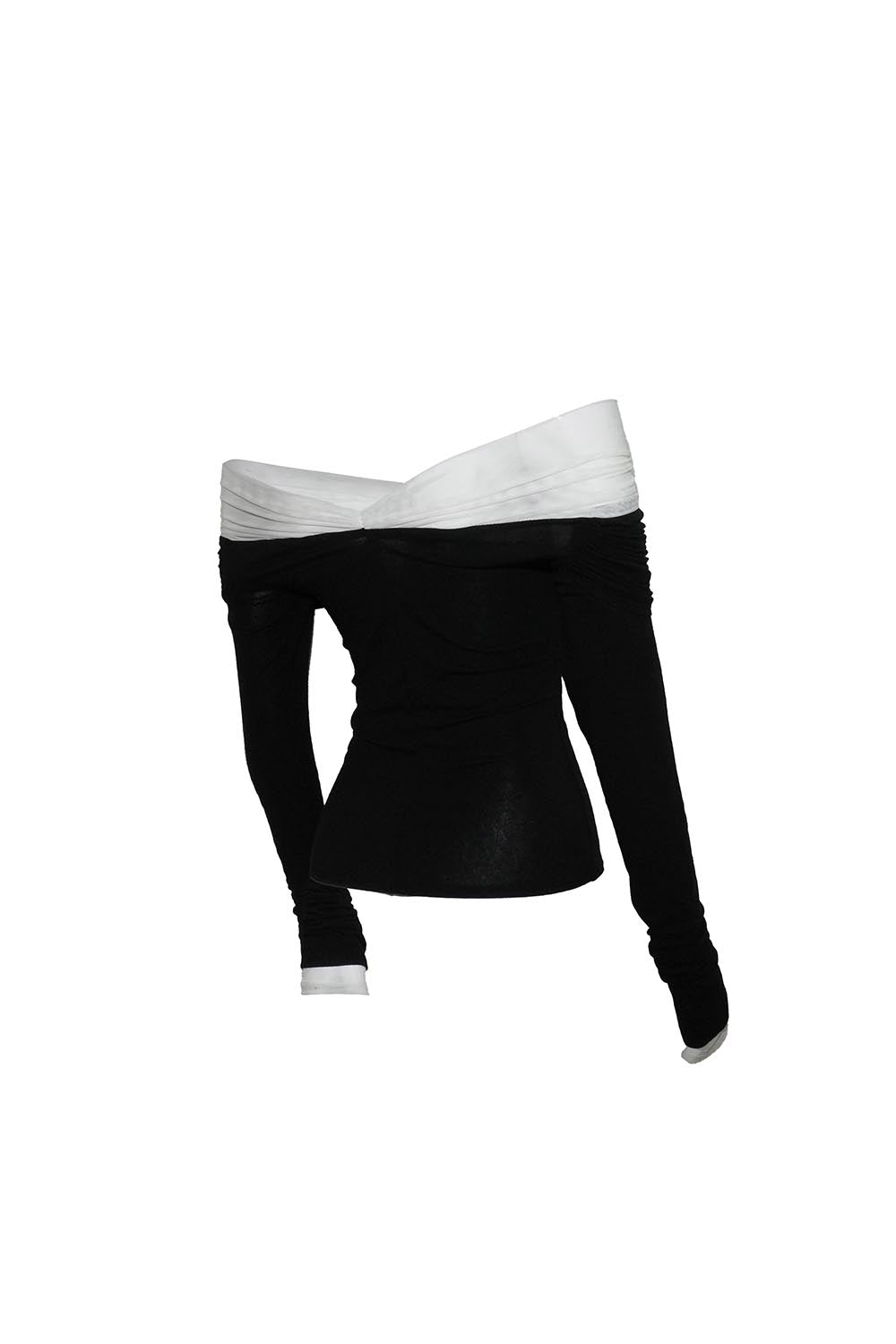 S twist off shoulder tops