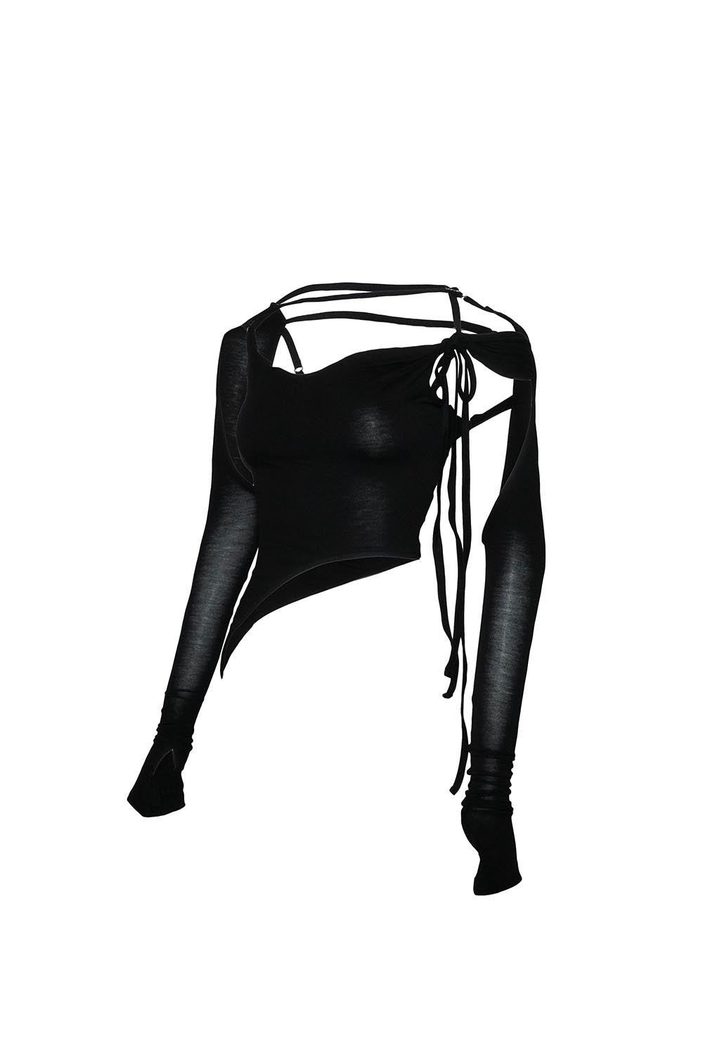 S asymmetric halter tops