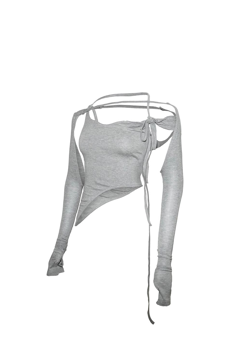 THEREDTHREAD / ザレッドスレッド】S asymmetric halter tops