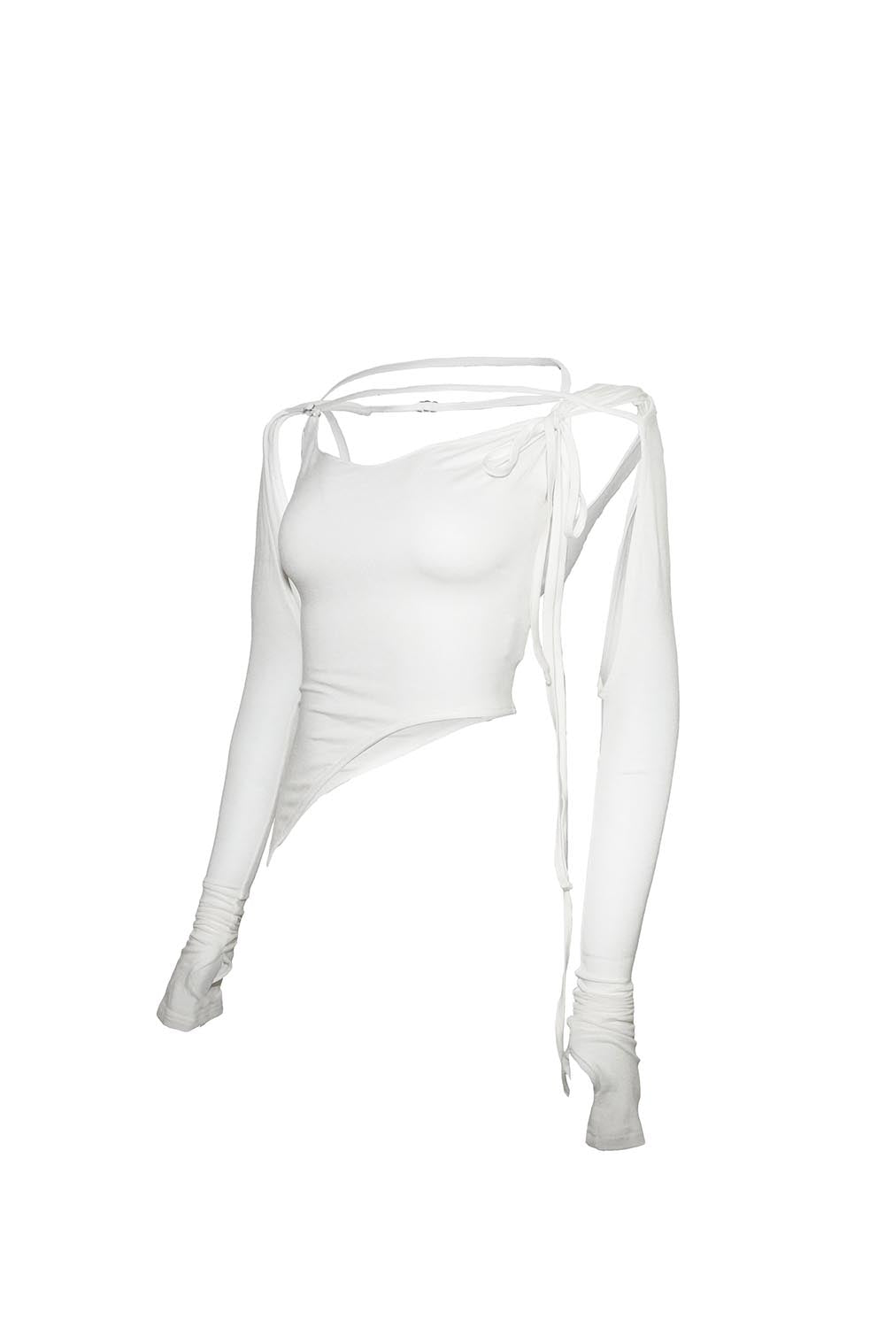 THEREDTHREAD / ザレッドスレッド】S asymmetric halter tops