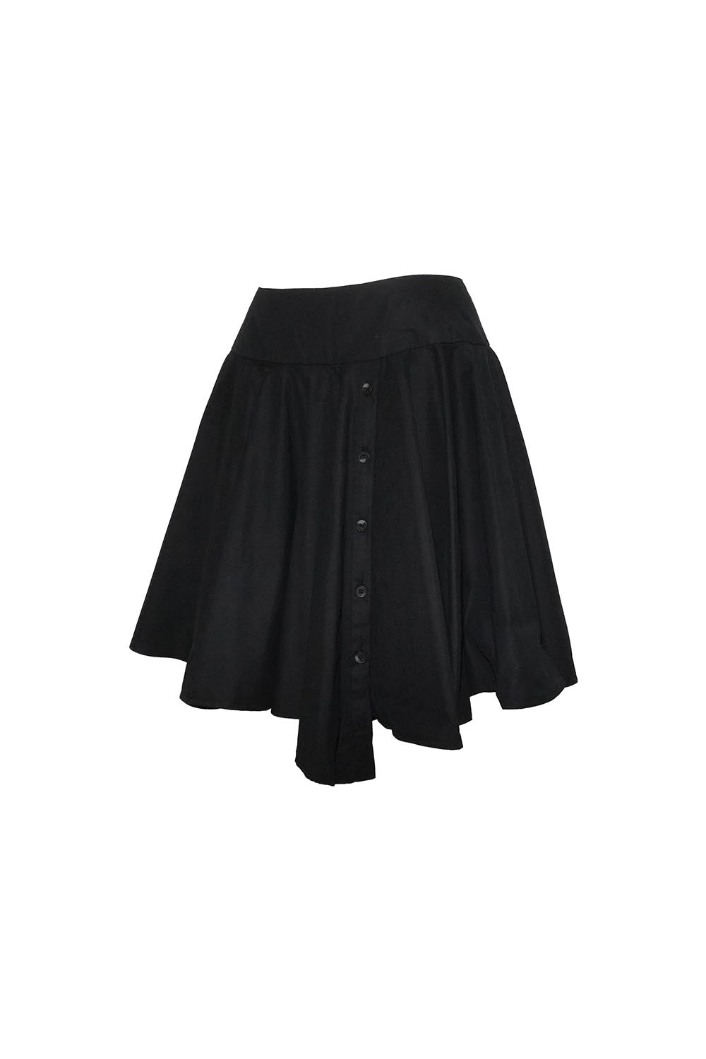 S button flare skirt