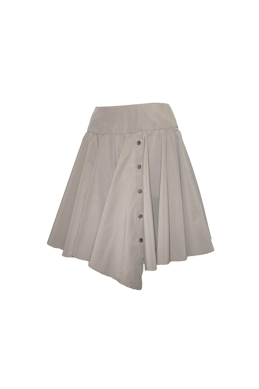 S button flare skirt