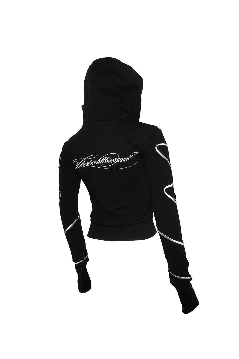 S embroidery ribbon hoodie