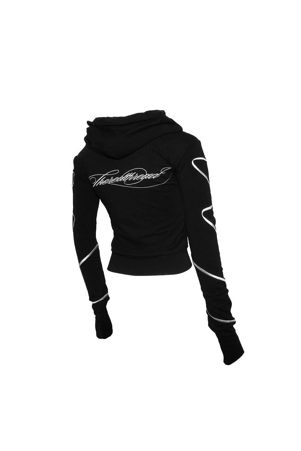 S embroidery ribbon hoodie