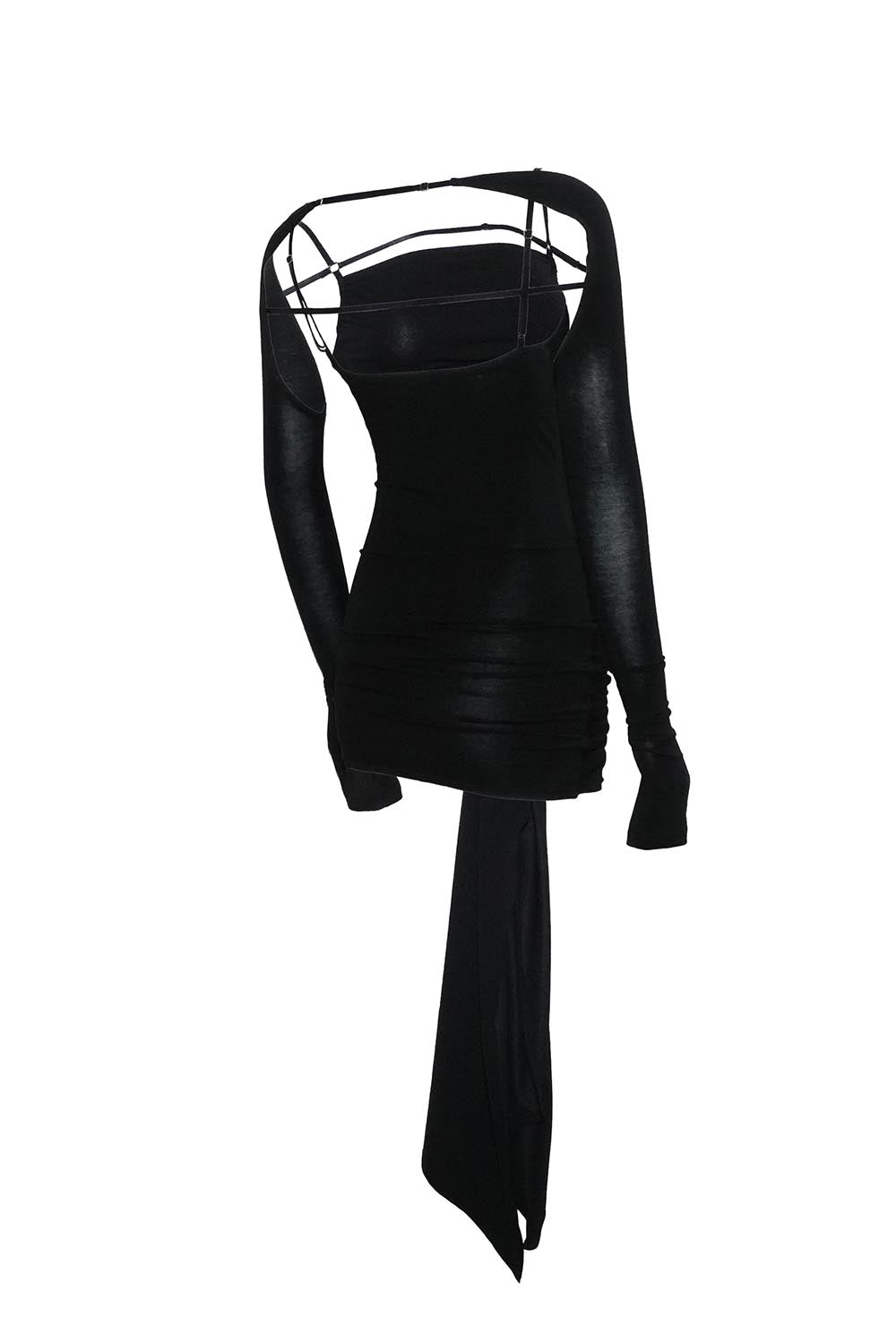 S waist drape dress mini