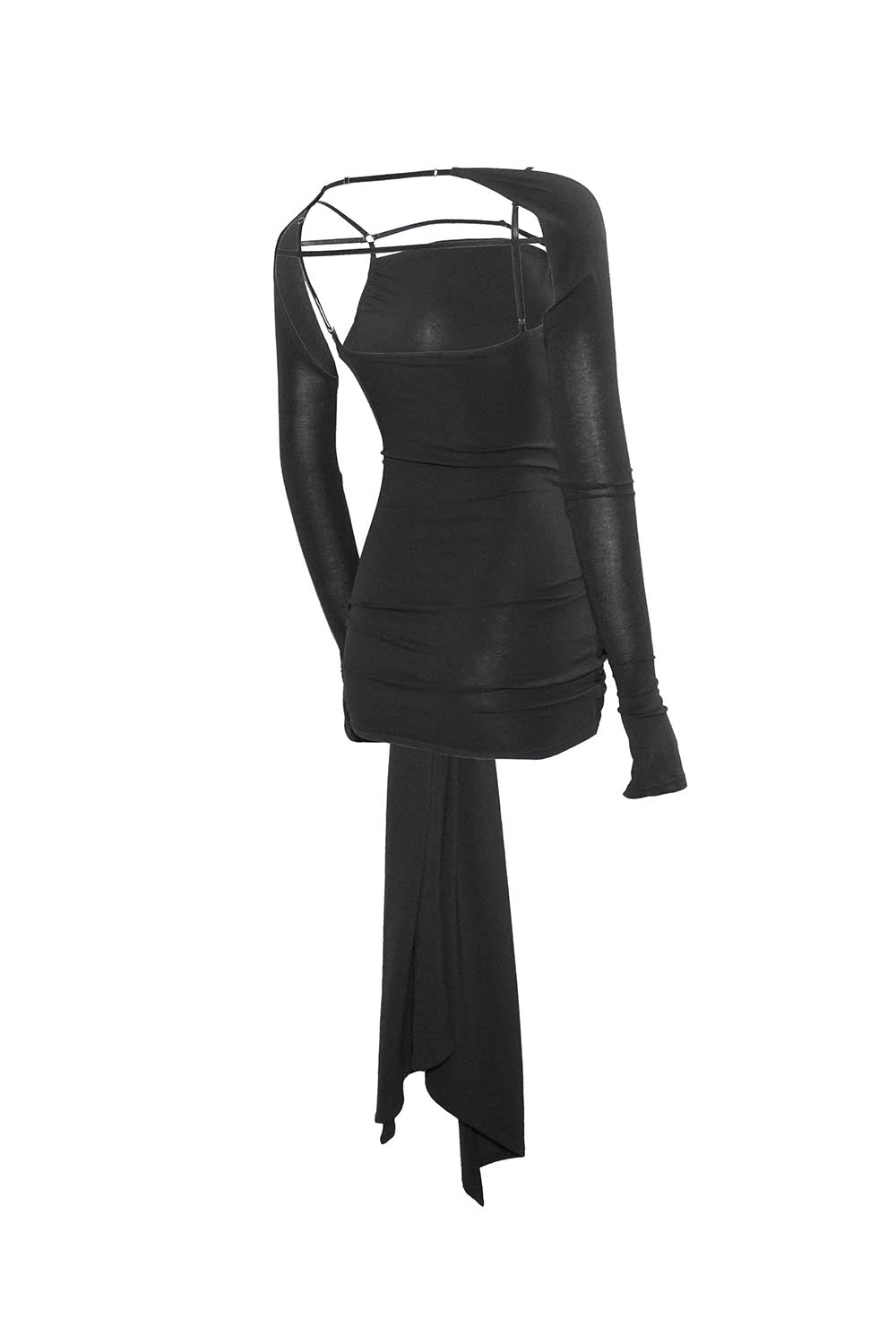 ワンピース Theredthread S waist drape dress mini THEREDTHREAD / ザレッドスレッド】S waist drape dress mini