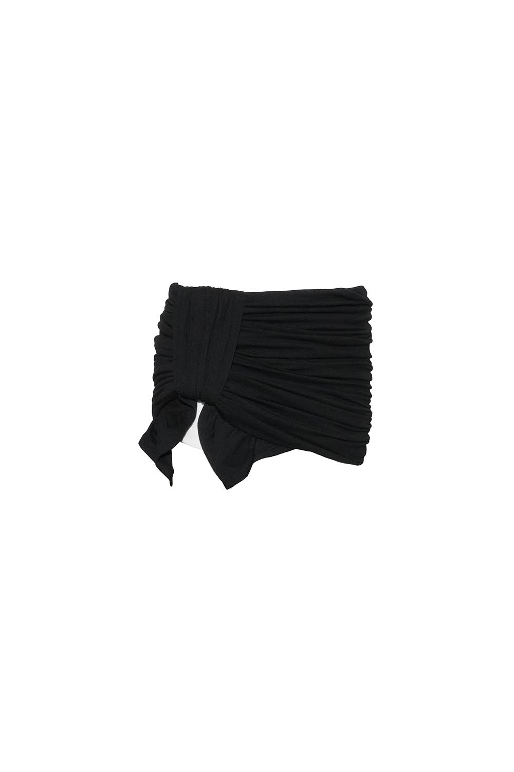 S drape ribbon shorts