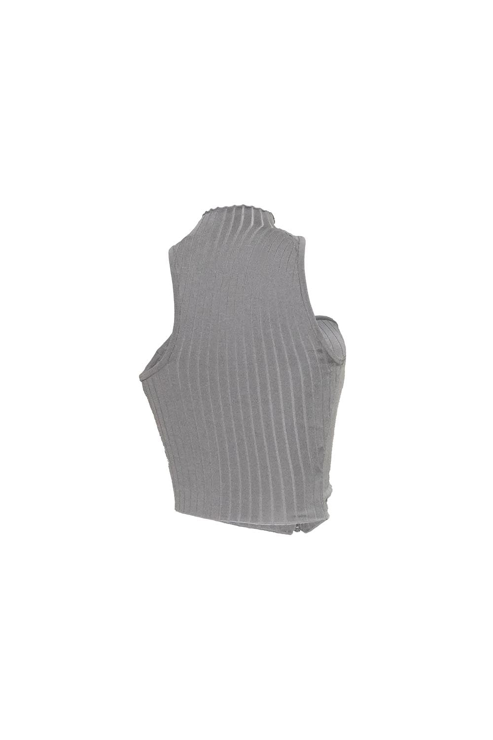 S asymmetric zip up tank