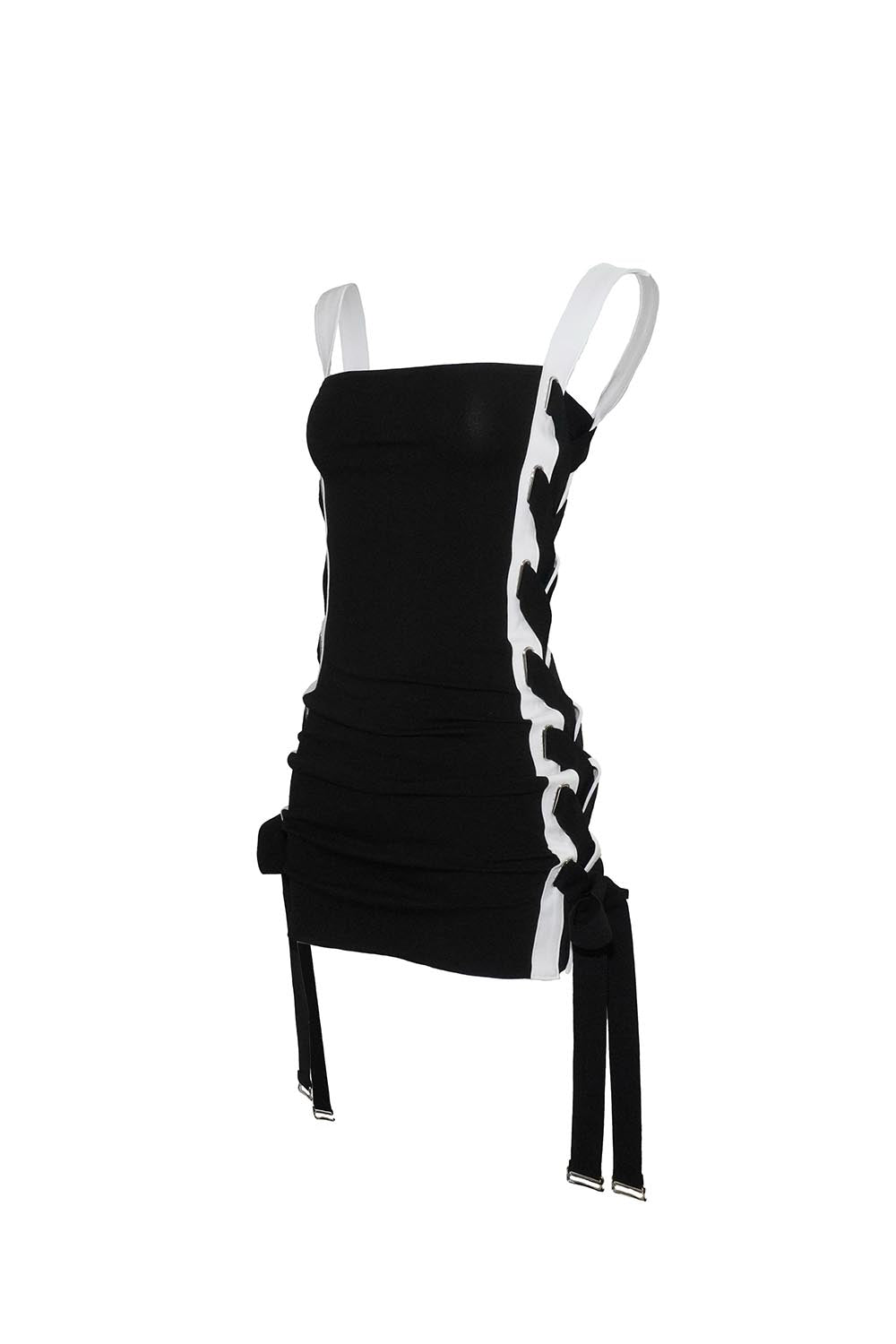 THEREDTHREAD / ザレッドスレッド】S contrast jersey dress mini