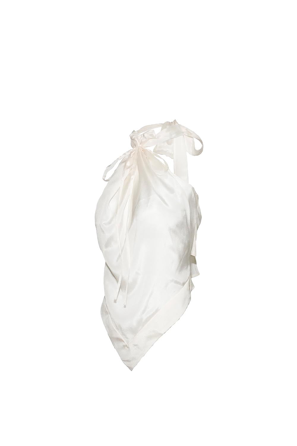 S draped sheer halter tops