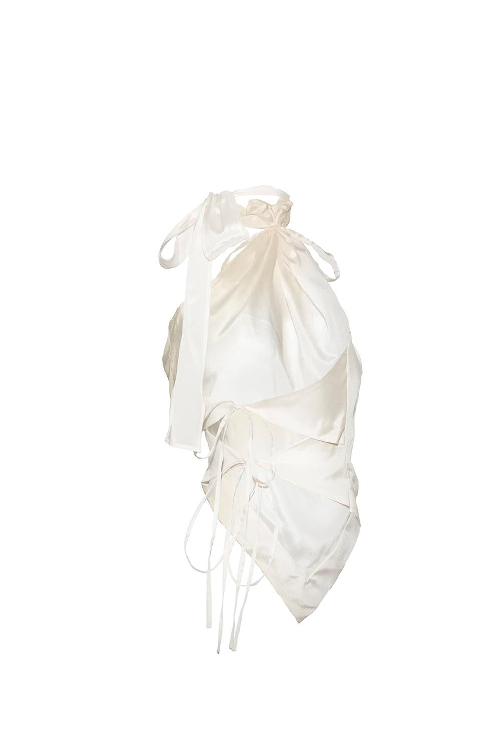 S draped sheer halter tops