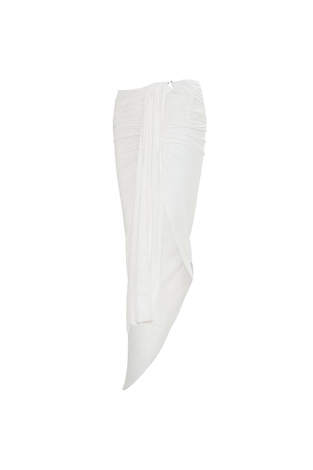 S symbol draped skirt