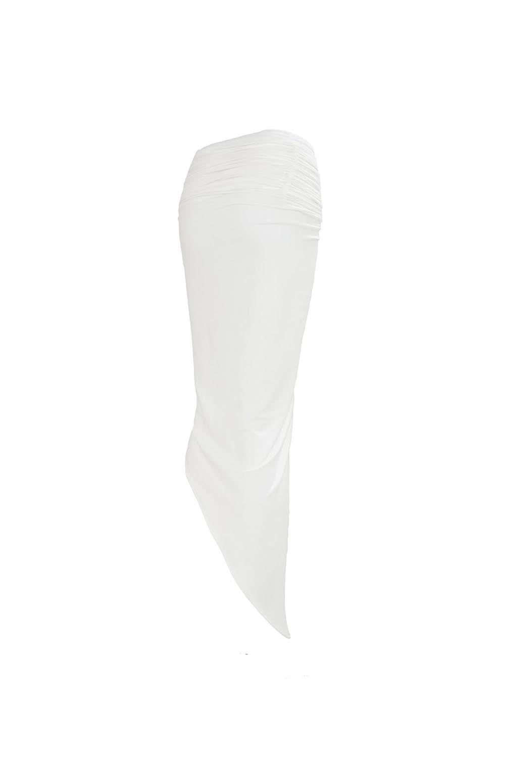 S symbol draped skirt