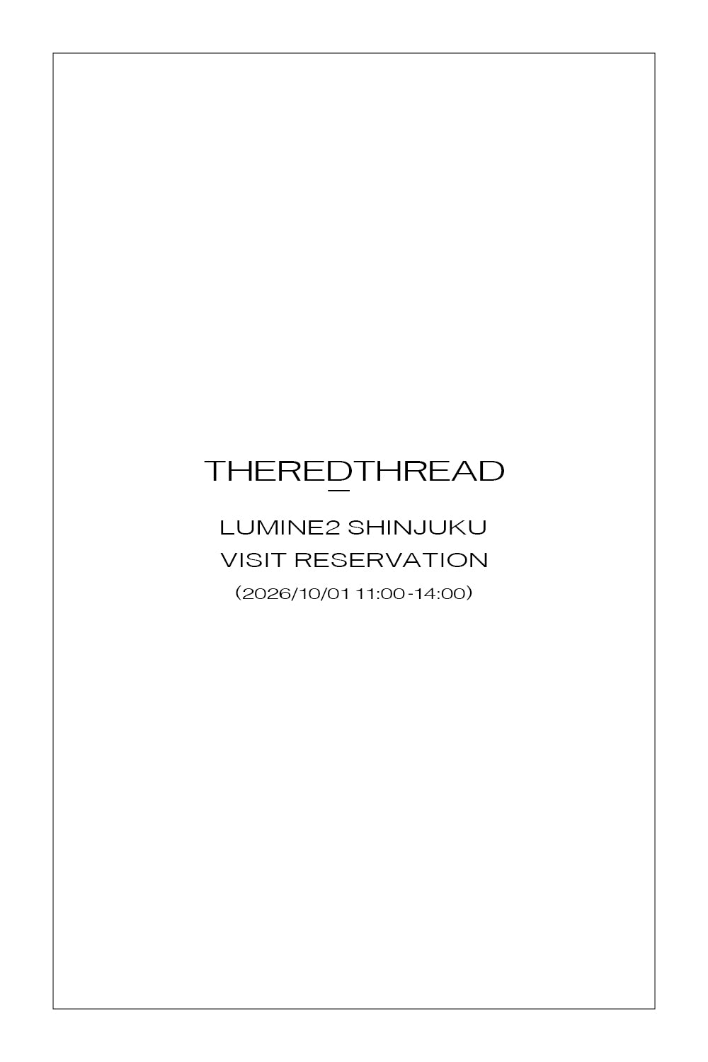 STORE RESERVATION TICKET