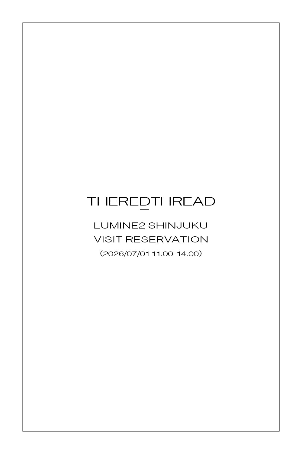 STORE RESERVATION TICKET